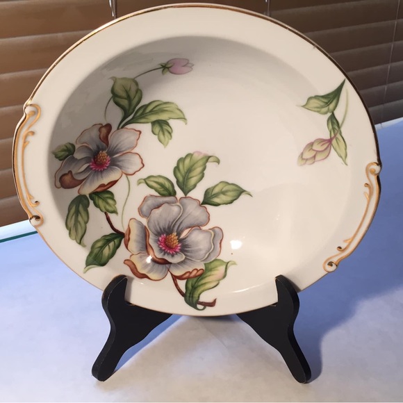 6220AB Dogwood Pattern 1950's Roselyn China Round Serving Bowl Japan - Picture 7 of 9